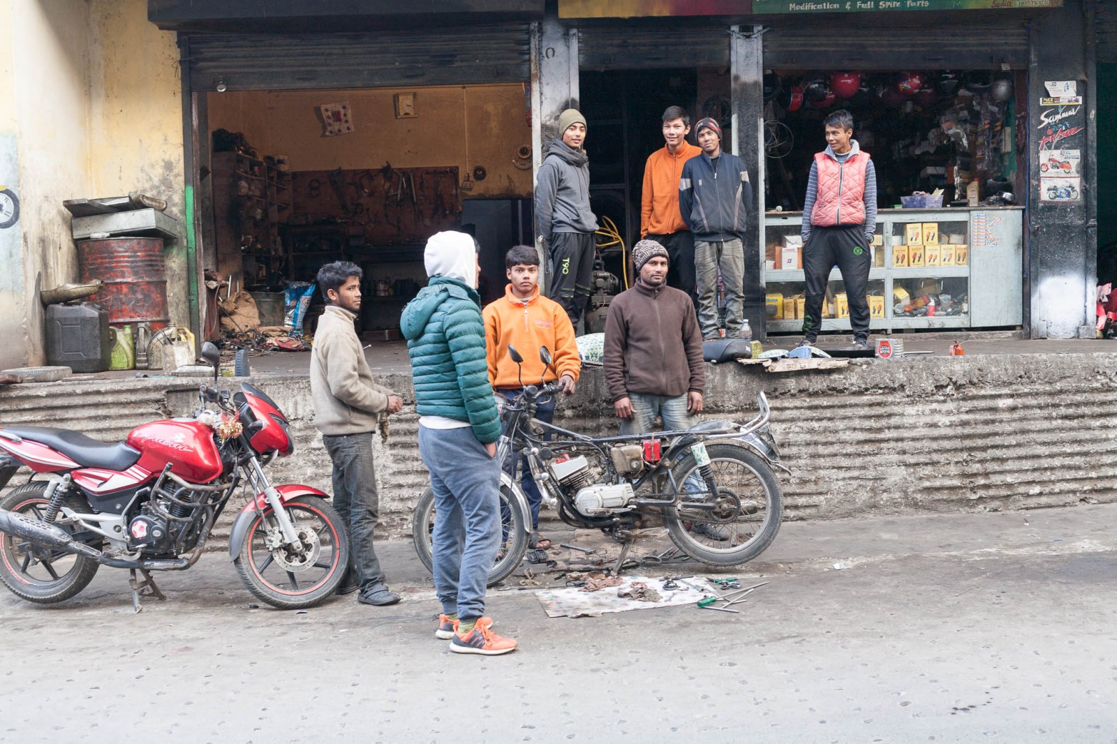 Moto servis v Darjeelingu